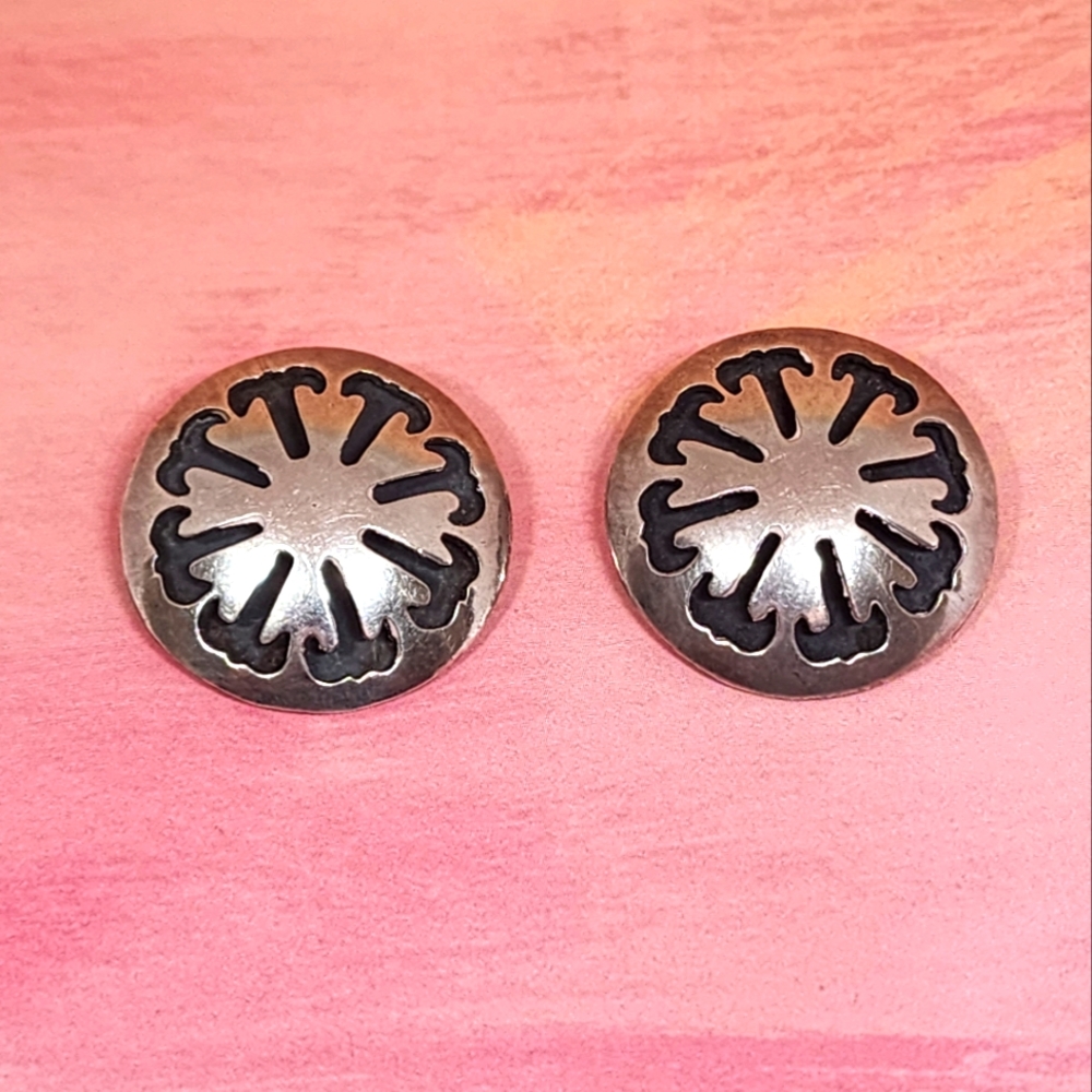 Tom Lewis Navajo Sterling Earrings